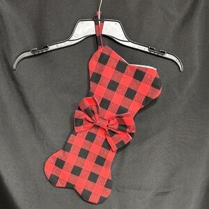 Plaid Dog Bone Stocking